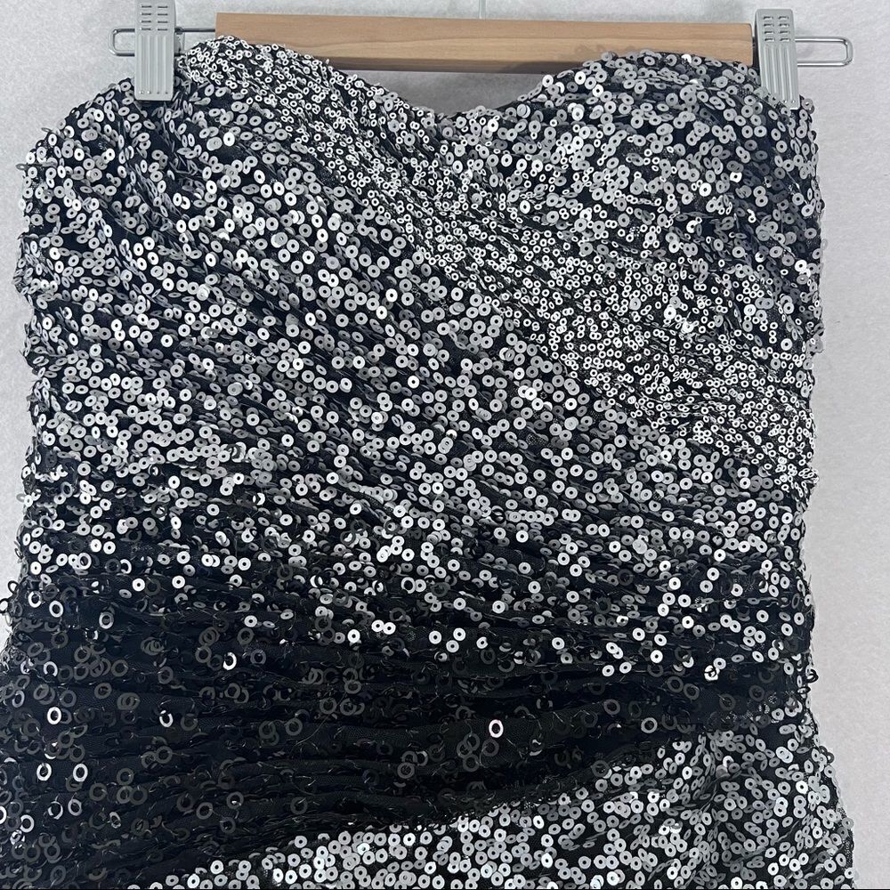 Tony Bowls All Over Sequins Strapless Mini Dress - Picture 3 of 10